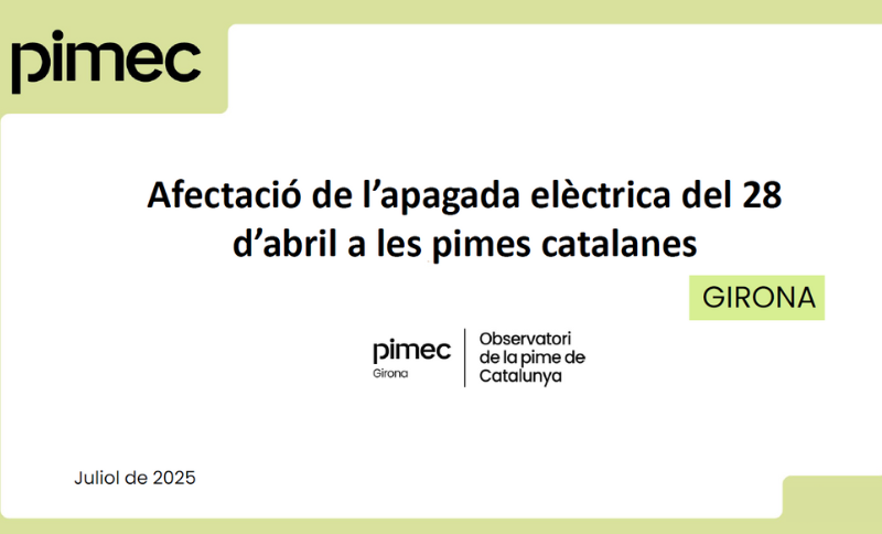 Afectació de l'apagada elèctrica a les pimes de Girona